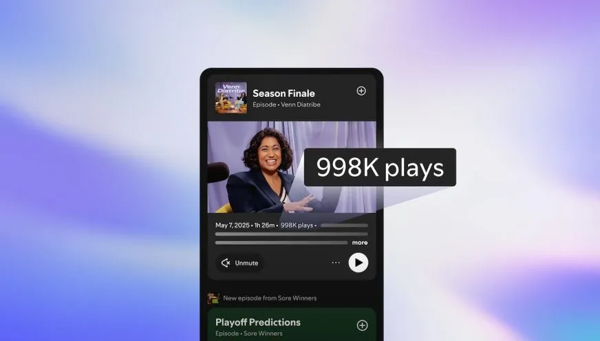 Spotify додала нову функцію для підрахунку прослуховувань подкастів