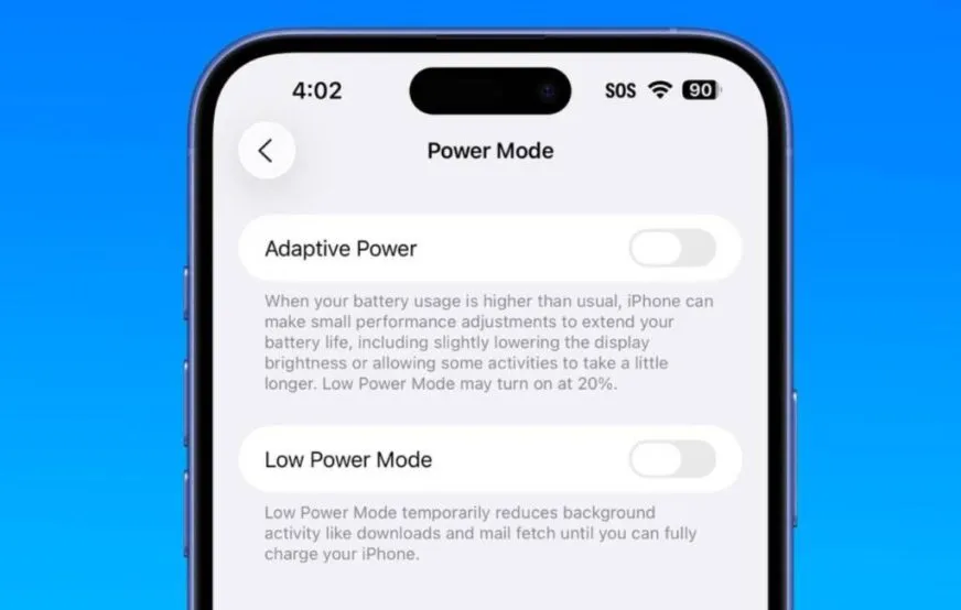 Які моделі iPhone отримають Adaptive Power Mode в iOS 26