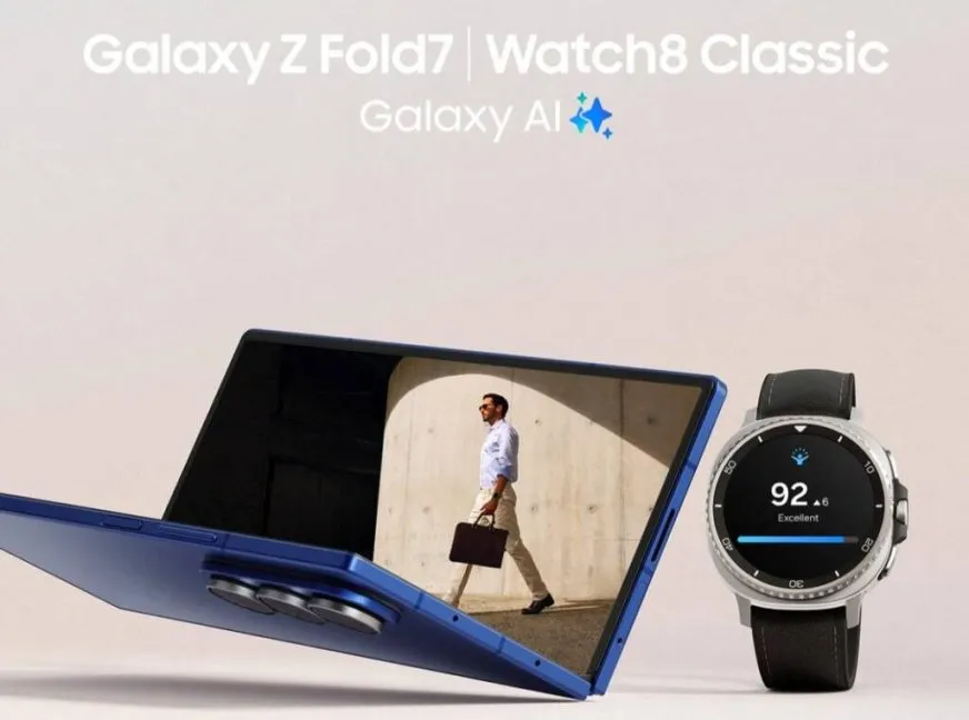 Samsung Galaxy Z Fold7 і Watch8: офіційні зображення та детальні характеристики