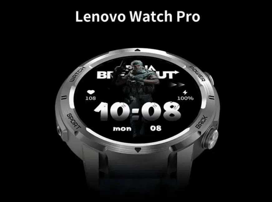 Lenovo Watch Pro: новий смарт-годинник з AMOLED-дисплеєм і функцією SOS