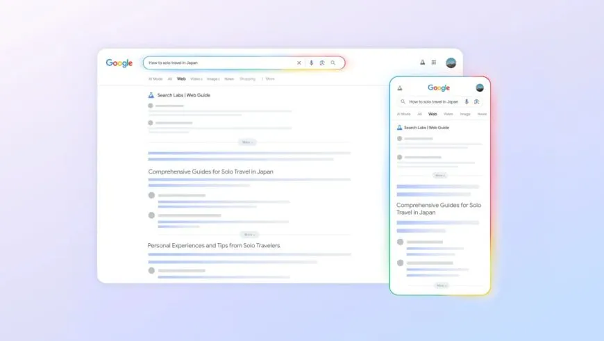 Google тестирует эксперимент Web Guide: искусственный интеллект группирует результаты поиска
