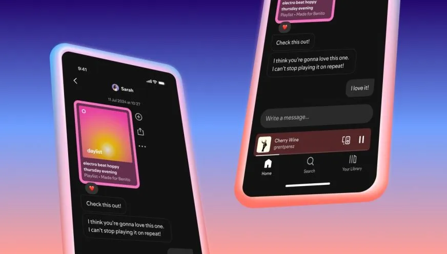 Spotify запустила функцию обмена сообщениями для повышения социальной взаимодействия