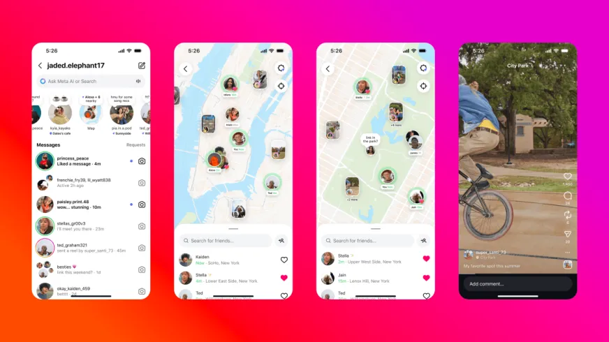 Instagram представив нову карту для обміну локацією та функцію репостів