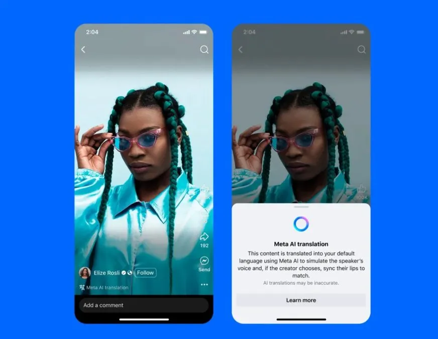 Meta запускает глобальный голосовой перевод с помощью ИИ для Facebook и Instagram