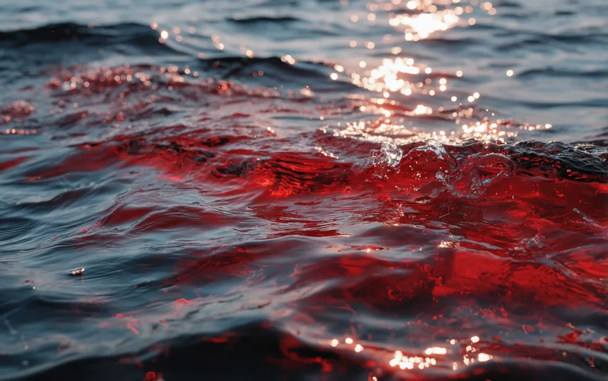 Галилейское море стало ярко-красным из-за цветения водорослей: научное объяснение