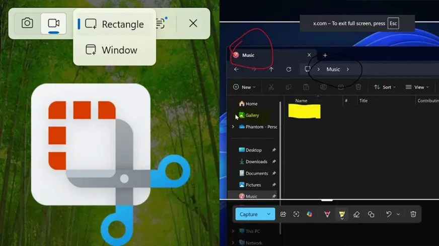 Обновленные «Ножницы» в Windows 11: запись видео окна и рисование на скриншотах