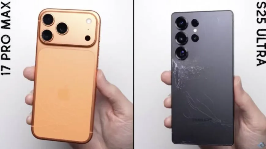 Тест падения iPhone 17 Pro Max и Galaxy S25 Ultra: какой смартфон прочнее