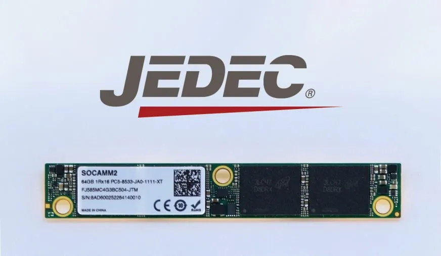 JEDEC затвердила стандарт SOCAMM2 LPDDR5X із пропускною здатністю 9,6 Гбіт/с на контакт