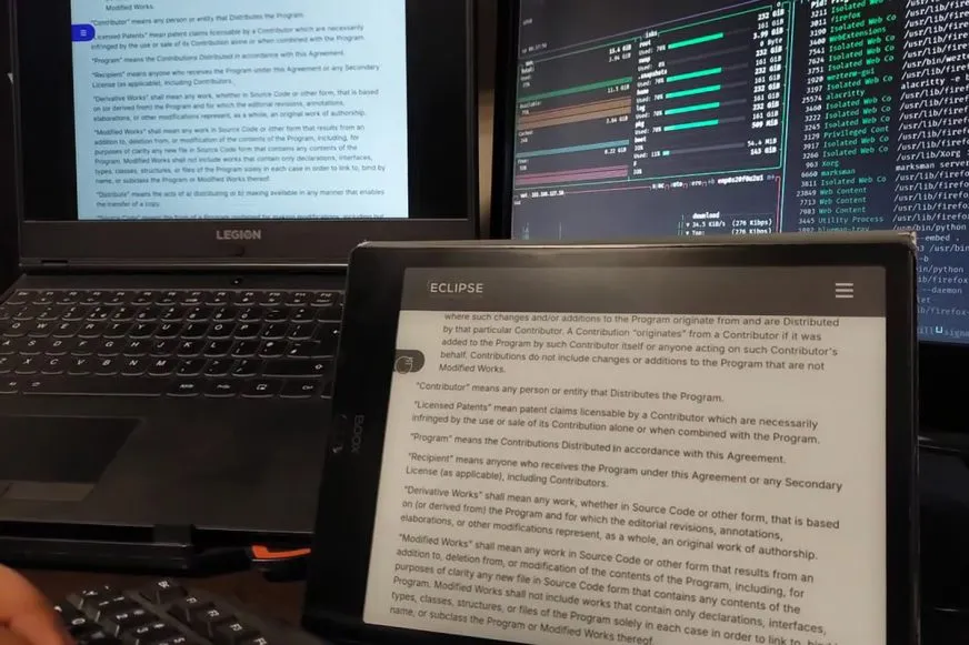 Інженер використав E-ink читалку як комп’ютерний монітор під Linux