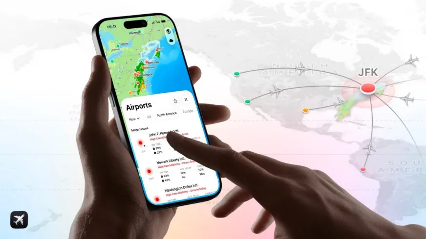 Flighty внедрила функцию Airport Intelligence с мгновенными уведомлениями о сбоях в аэропортах