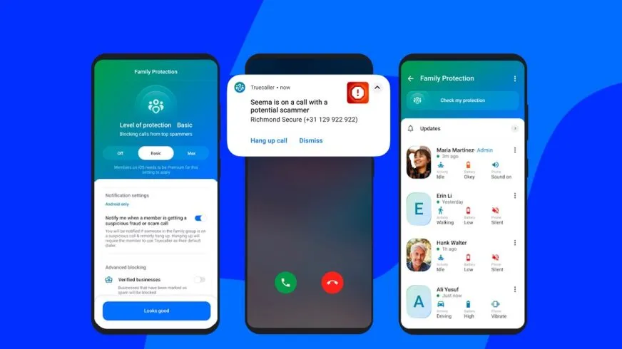 Truecaller запустила функцию для защиты семьи от мошенников и спам-звонков