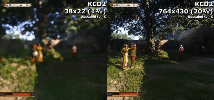 DLSS у Kingdom Come Deliverance 2: тестування ультранизької роздільної здатності