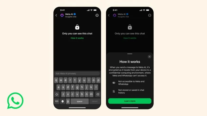 WhatsApp запускає інкогніто-режим у чатах із Meta AI для посилення приватності