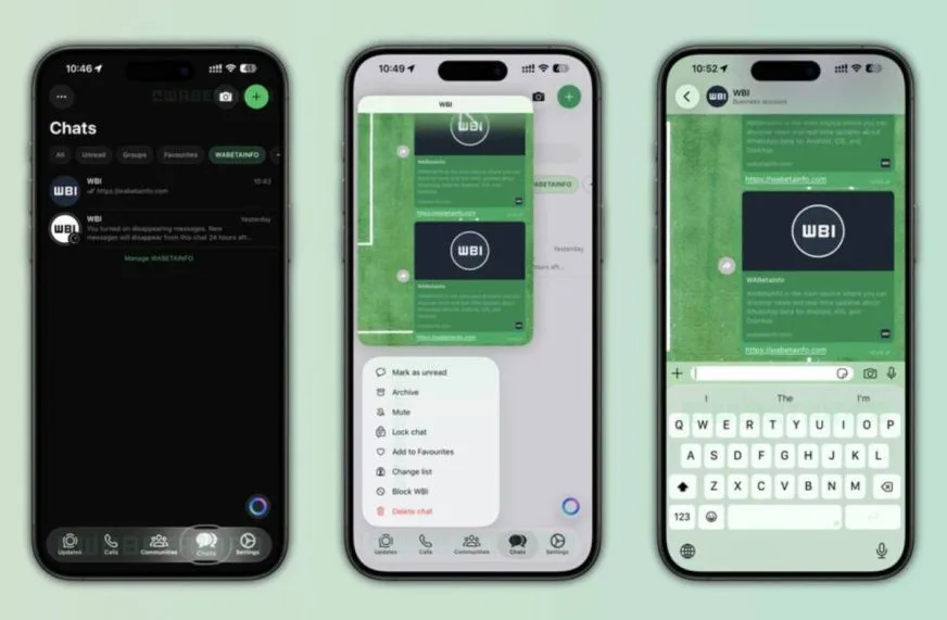 WhatsApp тестує редизайн у стилі Liquid Glass для iOS 26